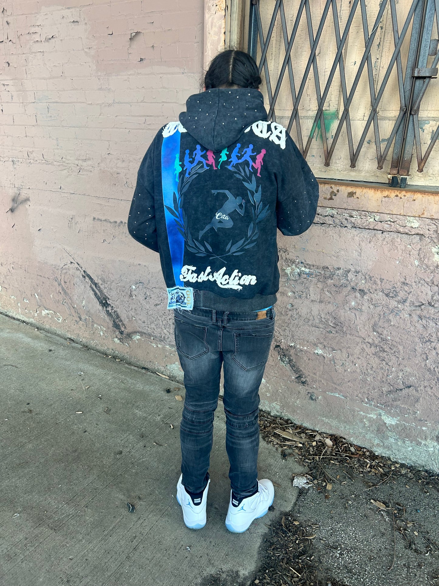 “FAST ACTION” Zip Up Hoodie